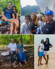 คุณวีเดียและครอบครัว ใช้บริการท่องเที่ยวทัวร์เกาะพีพี (เรือเฟอร์รี่)
