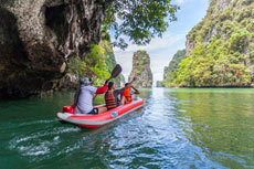 ทัวร์อ่าวพังงา แคนู เรือใหญ่ + ทัวร์เกาะราชา เกาะเฮ